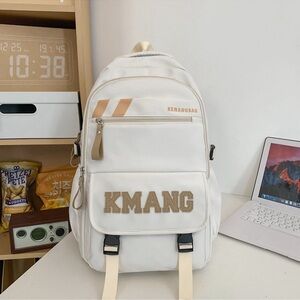 KMANG Stylish White Men's Backpack